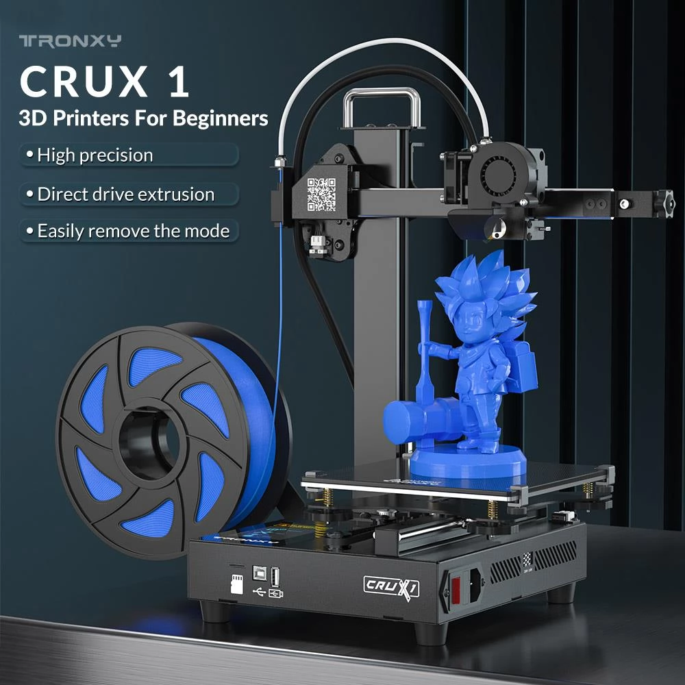 TRONXY CRUX 1 Mini 3D Drucker mit Direktantrieb, Extruder, Druckgröße 180 x 180 x 180 mm & schnelle Montage