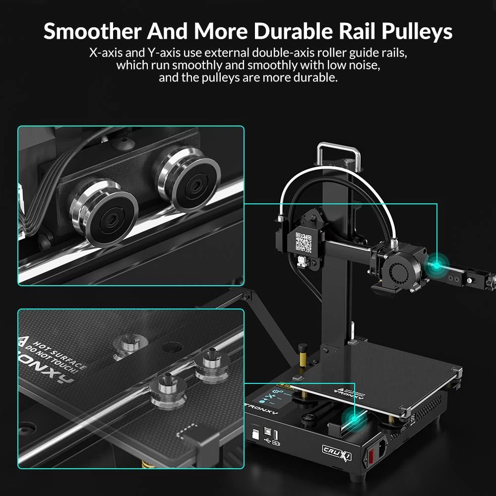 TRONXY CRUX 1 Mini 3D Drucker mit Direktantrieb, Extruder, Druckgröße 180 x 180 x 180 mm & schnelle Montage