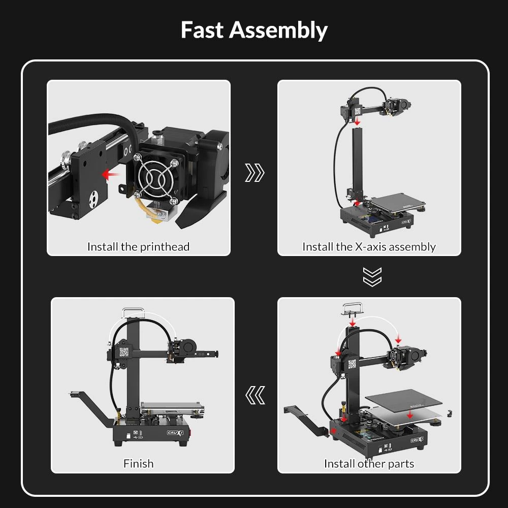 TRONXY CRUX 1 Mini 3D Drucker mit Direktantrieb, Extruder, Druckgröße 180 x 180 x 180 mm & schnelle Montage