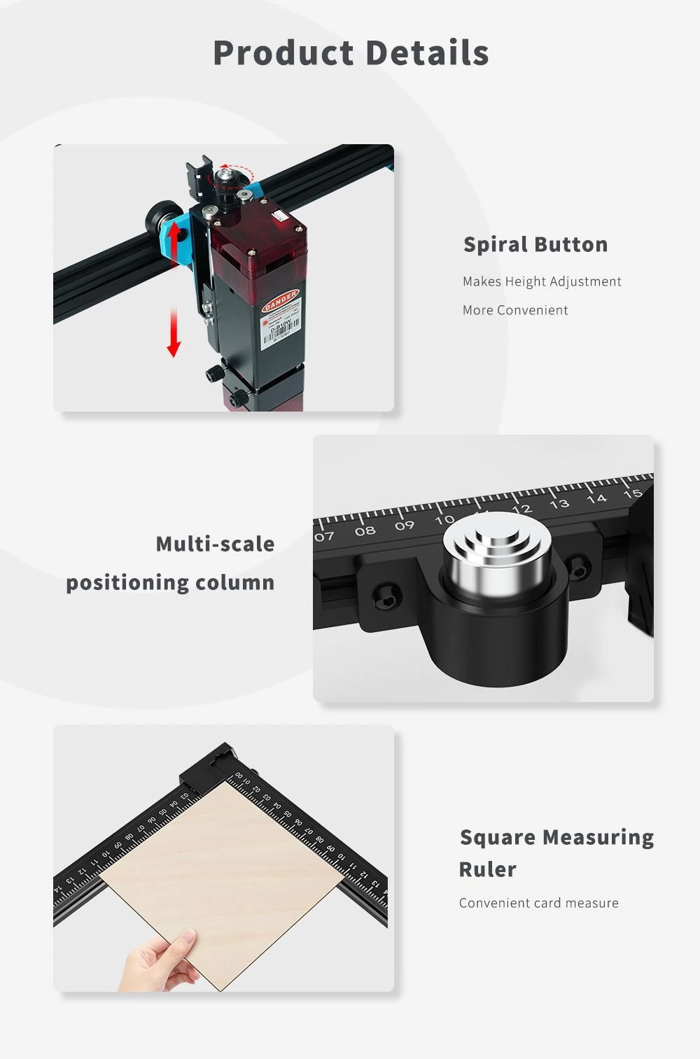 TWO TREES TTS-10 10W Laser Engraver Cutter, 0.08*0.08mm Compressed Spot, 32Bit Mainboard, APP Control, 300*300mm