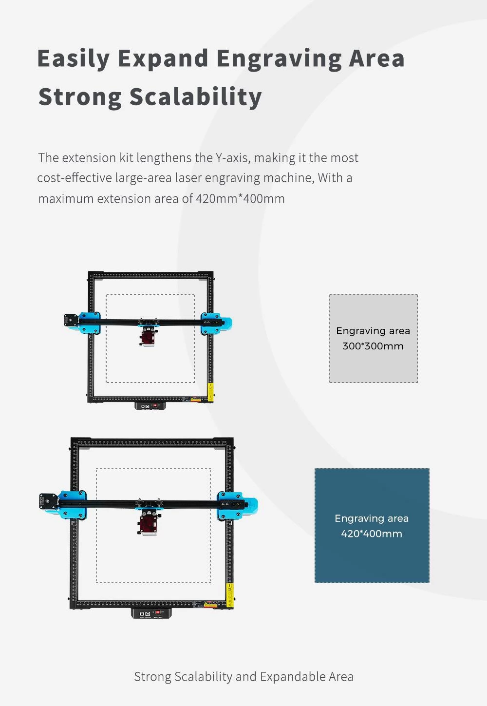 TWO TREES TTS-10 10W Laser Engraver Cutter, 0.08*0.08mm Compressed Spot, 32Bit Mainboard, APP Control, 300*300mm