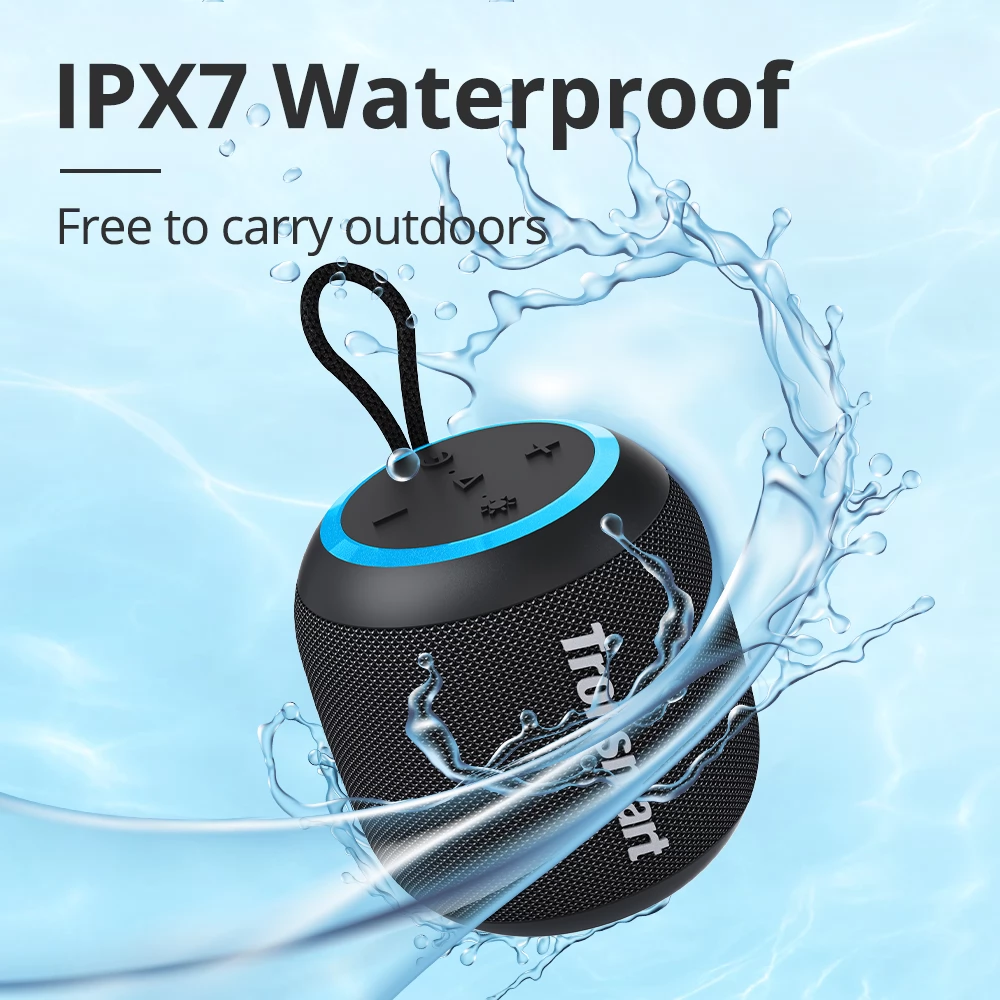 Tronsmart T7 Mini Portable Speaker 15W Bluetooth with LED Light IPX7 Waterproof