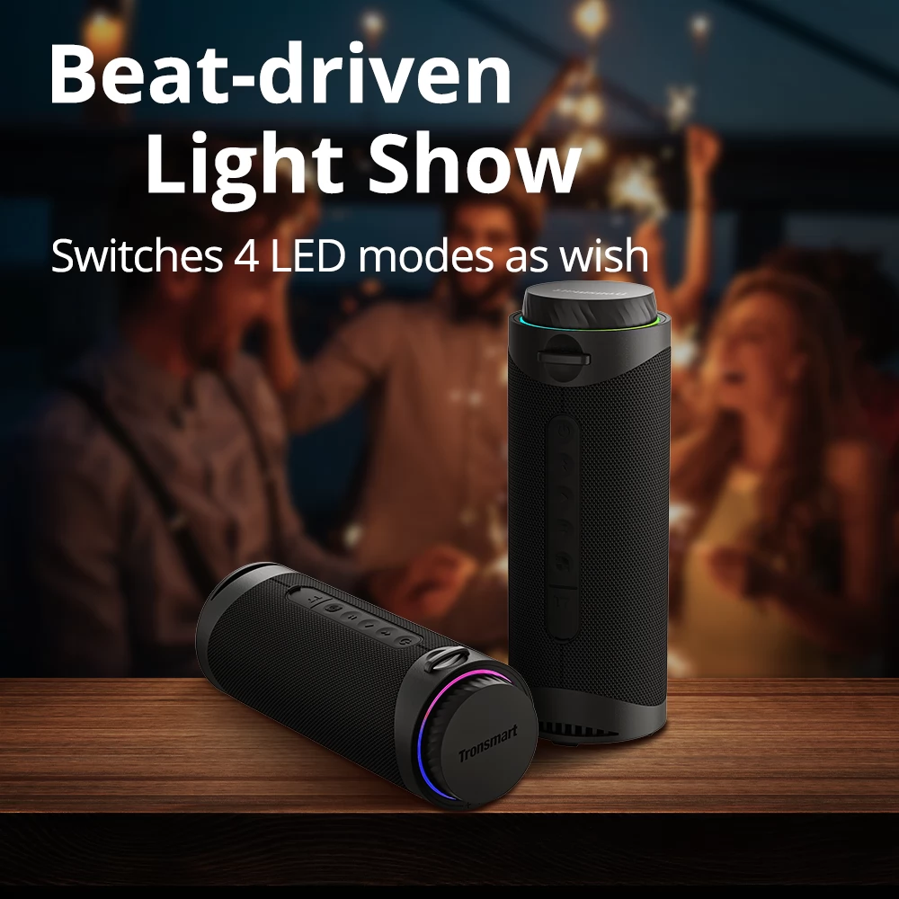 Tronsmart T7 30W Bluetooth-luidspreker met LED-verlichting, SoundPulse, TWS, ATS2853, IPX7 waterdicht, aangepaste equalizers