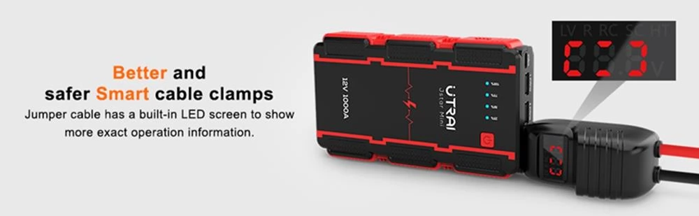 UTRAI Jstar Mini 13000mAh 1000A Car Jump Starter with Smart LED Display Screen, Start Up To 6.0 L GAS or 4.5 L DIESEL