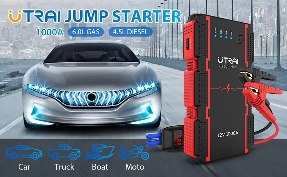 UTRAI Jstar Mini 13000mAh 1000A Car Jump Starter met smart LED Display -scherm, start tot 6,0 L gas of 4,5 L diesel