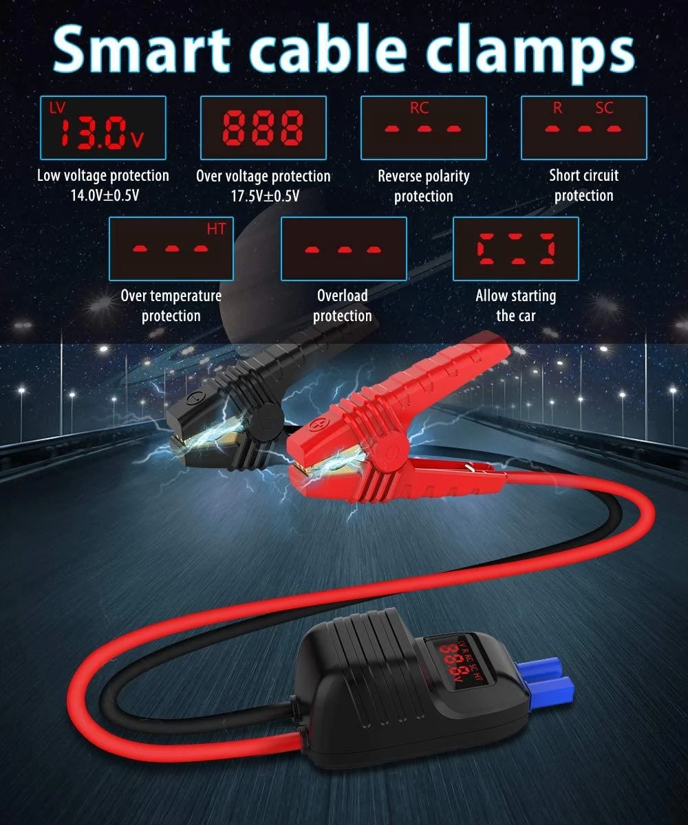 UTRAI Jstar Mini 13000mAh 1000A Car Jump Starter with Smart LED Display Screen, Start Up To 6.0 L GAS or 4.5 L DIESEL