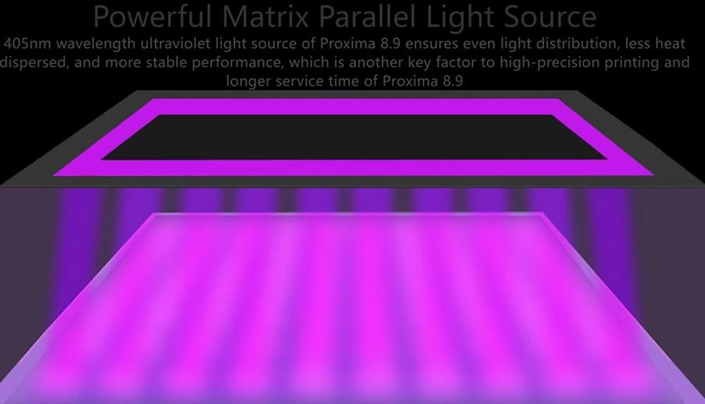 Voxelab Proxima 8.9 4K Mono LCD Harz 3D Drucker, parallele Lichtquelle, doppelte lineare Schienen, 192 x 120 x 200 mm