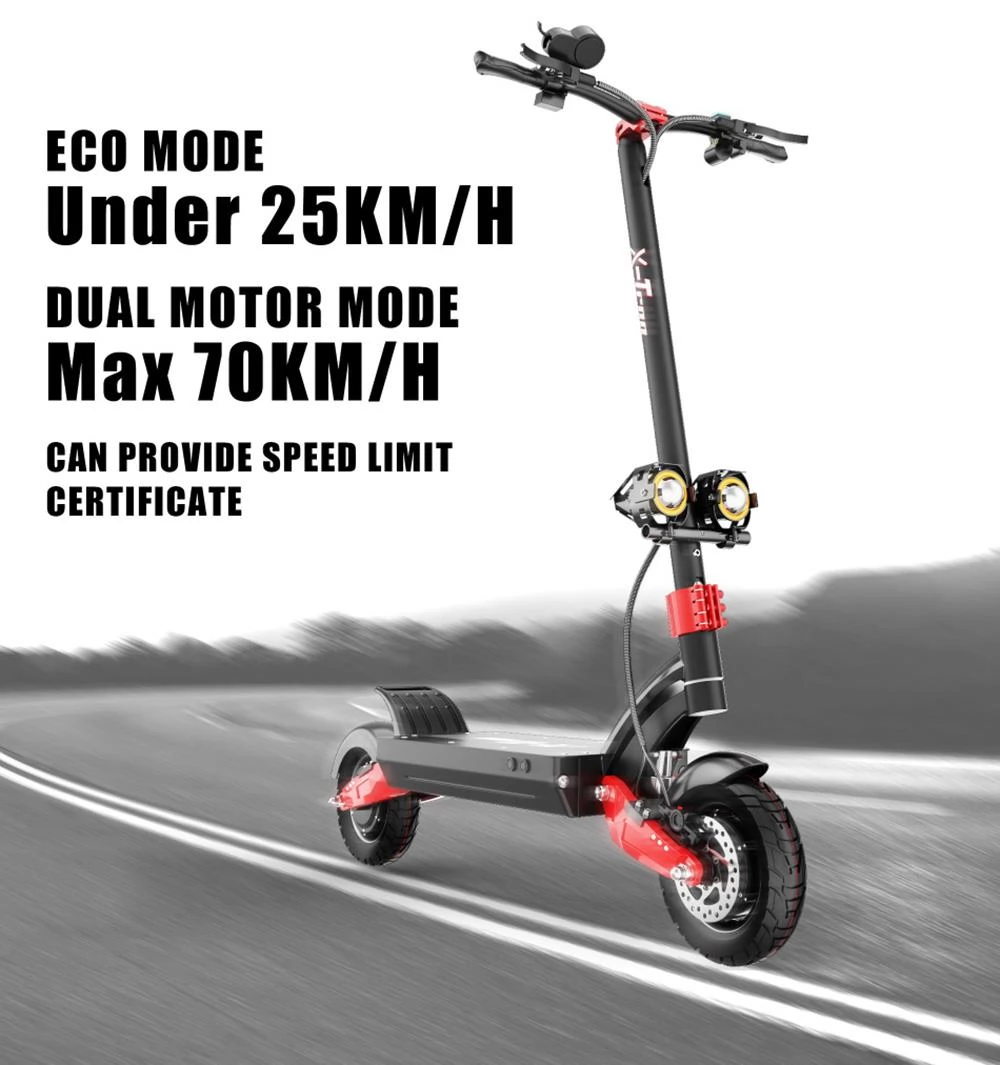X-Tron X10 Pro 10 Inch Foldable Off-Road Electric Scooter  - 1600W *2 Motor &  60V 20,8Ah Battery Max Speed Up To 70km/h