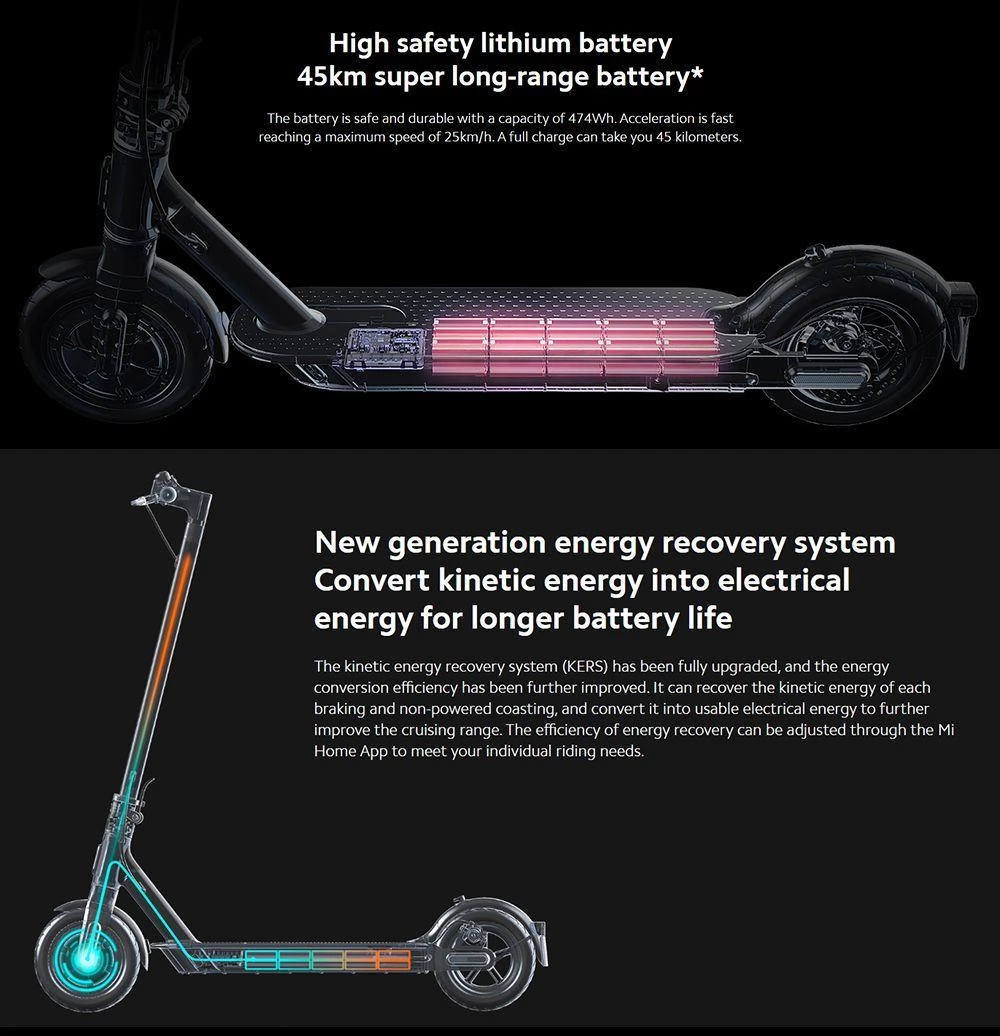 Mi Electric Scooter Pro 2 GE With ABE -certificering - 12800 mAh batterij en 300W borstelloze DC -motor
