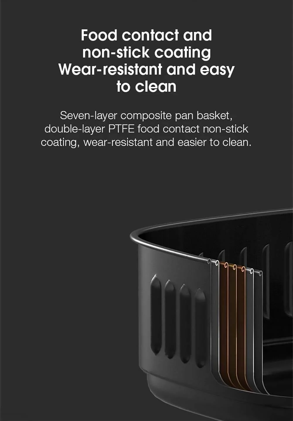 Xiaomi Mijia MAF01 1500W 3.5L Air Fryer, 360 graden heteluchtcirculatie Oven Cooker, olievrij, App Control, OLED scherm