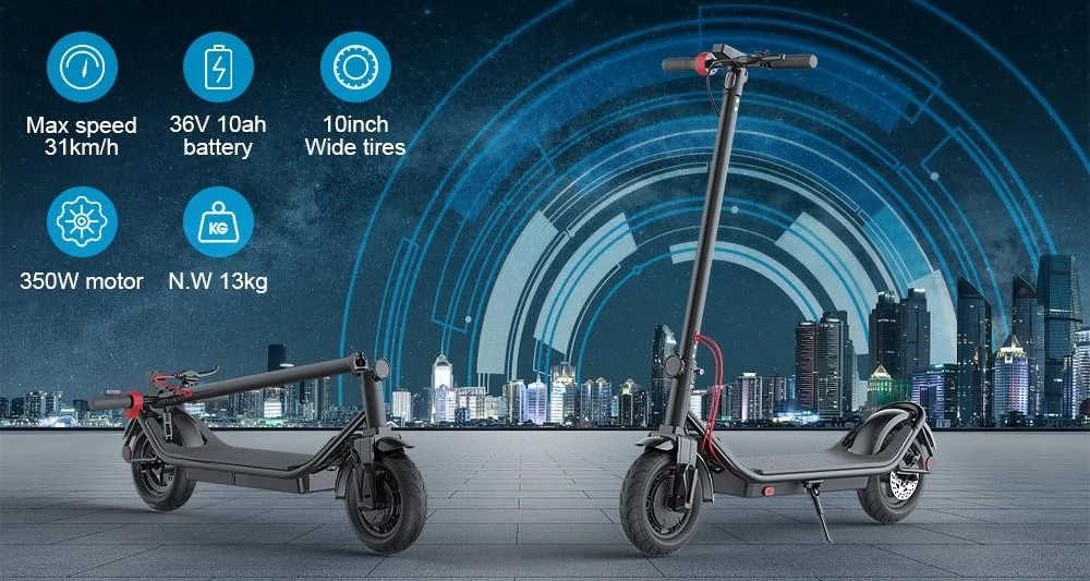 ZP088-L2 10 Inch Tire Foldable Electric Scooter - 350W Brushless