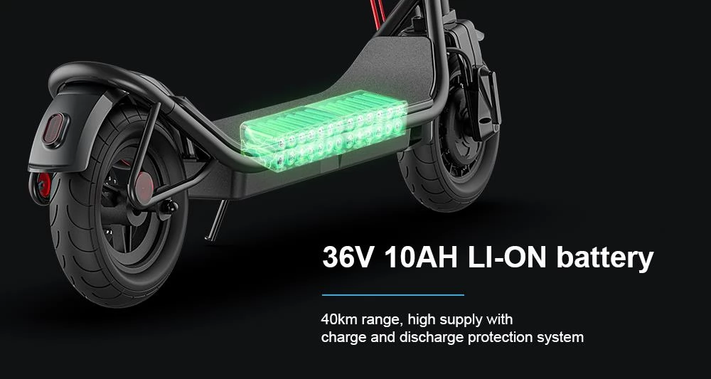 ZP088-L2 10 Inch Tire Foldable Electric Scooter - 350W Brushless Motor & 36V 10Ah Battery