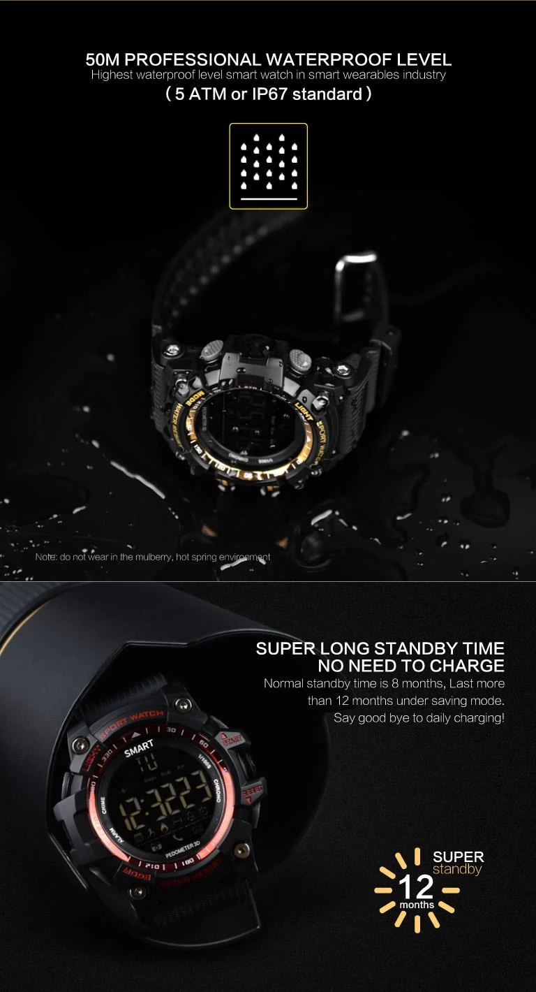 Makibes EX16 Smartwatch schwarz