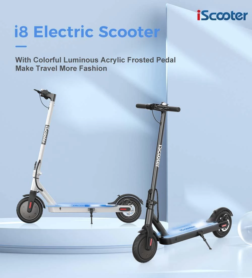 iScooter i8 Faltbarer Elektroroller mit 8,5 Zoll Reifen – 500W Motor und 7,5Ah Akku
