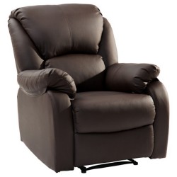 Modern Luxe Sessel aus PU-Leder mit verstellbarer Rückenlehne