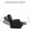 Modern Luxe Sessel aus PU-Leder mit verstellbarer Rückenlehne