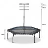 Merax 50" Foldable Fitness Bouncing Trampoline With T-shaped Height-adjustable Bar For Adults Max Limit 120 KG
