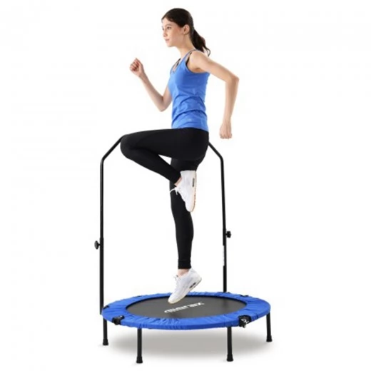 Merax 40" Foldable Fitness Bouncing Trampoline With T-shaped Height-adjustable Bar Max Limit 100 KG