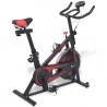 Heimtrainingsrad mit Pulssensoren Schwarz und Rot