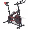 Heimtrainingsrad mit Pulssensoren Schwarz und Rot