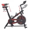 Heimtrainingsrad mit Pulssensoren Schwarz und Rot