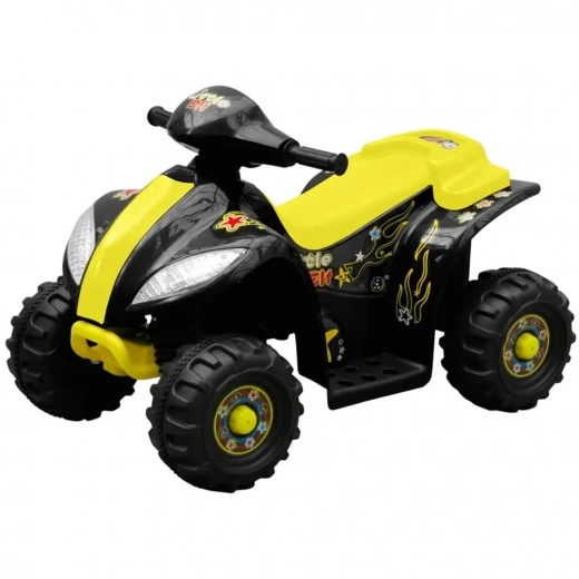 Kinder Elektro Quad 3 km/h Akku schwarz-gelb