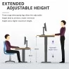ACGAM ET225E Electric Dual-motor Three-stage Legs Standing Desk Frame Ergonomic Height Adjustable Desk Base (Frame Only)