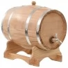 Weinfass mit Hahn Kiefernholz Massiv 12 L