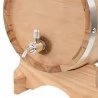 Weinfass mit Hahn Kiefernholz Massiv 12 L