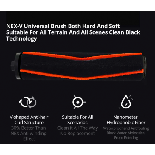 V model Rolling Brush For Roidmi NEX 2 Plus X30 Plus / NEX 2 PRO X30 Handheld Cordless Vacuum Cleaner