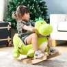 Plush Rocking Dinosaur Wooden Rocker Kids Toddlers Rocking Toy