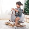 Plush Rocking Dinosaur Wooden Rocker Kids Toddlers Rocking Toy