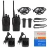 2 Pack Baofeng BF-888S Ham Two Way Radio, Walkie Talkie with Rechargeable Battery, Headphone Wall Charger