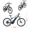 BEZIOR M1 27.5 Inch Tire Electric Bike Bicycle - 48V 12.5Ah Battery