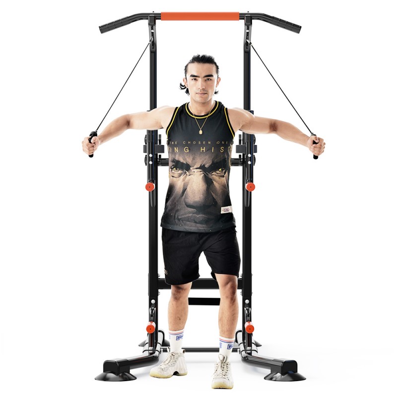 Height Adjustable Pull Up Bar Standing Power Tower Dip Station Multifunctionals 
