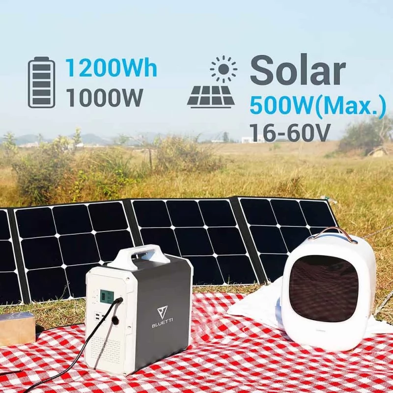 BLUETTI Poweroak EB120 1200WH/1000W Tragbare Powerstation Solargenerator  Für Camping Outdoor Trip 