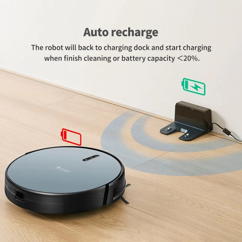 Robot Aspirateur Proscenic 830T Avec Serpillière - Connecté Wi-Fi Et Alexa - Puissance 1800W, Filtre HEPA