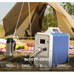 BLUETTI POWEROAK EB150 1500WH/1000W Portable Power Station Solar Generator For Camping Outdoor Trip Power Outage