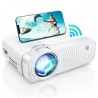Bomaker GC357 Projector Native 720P Resolution 150 ANSI Lumens iOS and Android Wireless Screen Mirroring - White