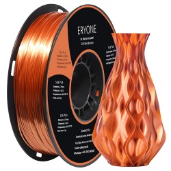 ERYONE Silk PLA Filament for 3D Printer 1.75mm Tolerance ±0.03mm 1kg (2.2LBS)/Spool - Red Copper