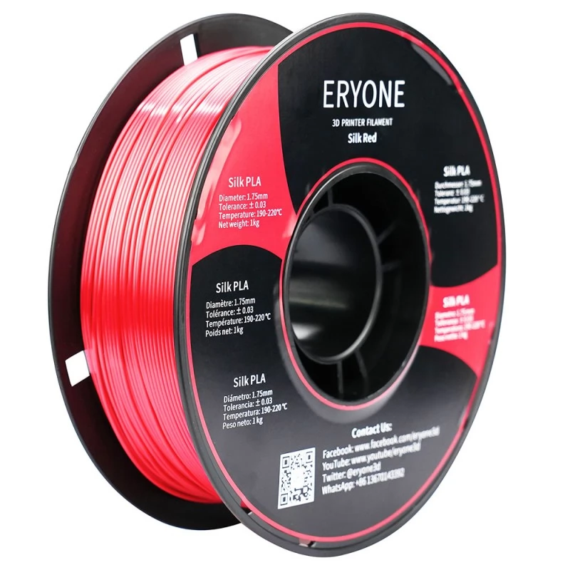 ERYONE 1.75mm Lightweight PLA 3D Printing Filament 1kg Black