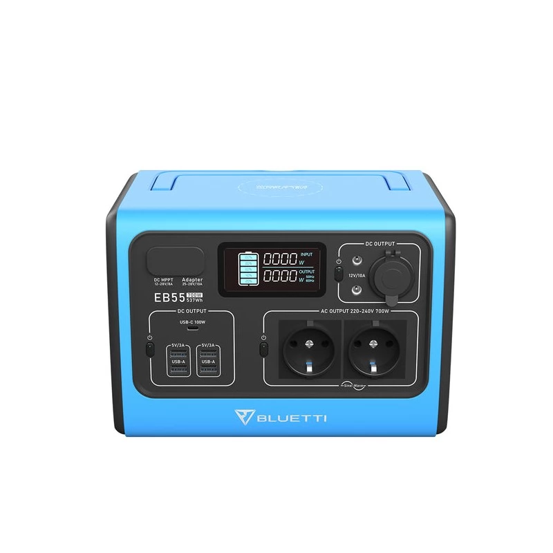 Bluetti Eb55 Portable Power Station With Solar Panel 700w 537wh Solar  Station Generator Lifepo4 Battery Emergency Camping Supply - Solar  Inverters - AliExpress
