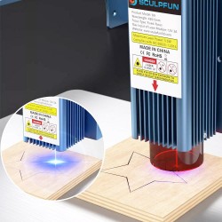 SCULPFUN S9 Lasermodul-Set, 90W CO2-Lasereffekt, 0,08mm Hochpräzisionsgravur und ultradünne 0,1mm Gravurlinie