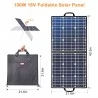 Flashfish SP 18V 100W Portable Solar Panel Dual USB Foldable Solar Charger for Outdoor Power Supply Camping Travel