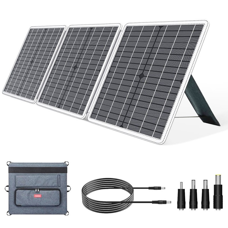 Suaoki 60W Solar Panel Solar Battery Charger Portable Dual Port Power Bank HOT 
