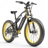 LANKELEISI RV700 26" Off-road Fat Tire Electric Mountain Bike Dual Crown Fork Max Mileages 130km 48V 16Ah Battery & 1000W Motor