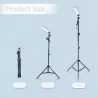 LED Camping Light 1.8m Adjustable with Tripod 6500-7000K Brightness Stand Lantern Work Light for Camping Photography