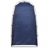 Draagbaar camping toilet met blauwe tent 10+10 L