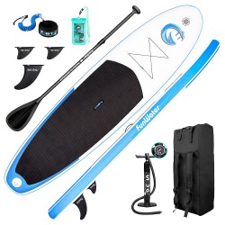 Funwater Smilling Face Inflatable Stand Up Paddling Board Adjustable Maximum Load 150kg with Accessory 335x82x15cm