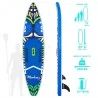 Funwater Racing Roard Monkey 132*33*6 Inch Inflatable Stand Up Paddling Board Maximum Load 150kg with Accessories